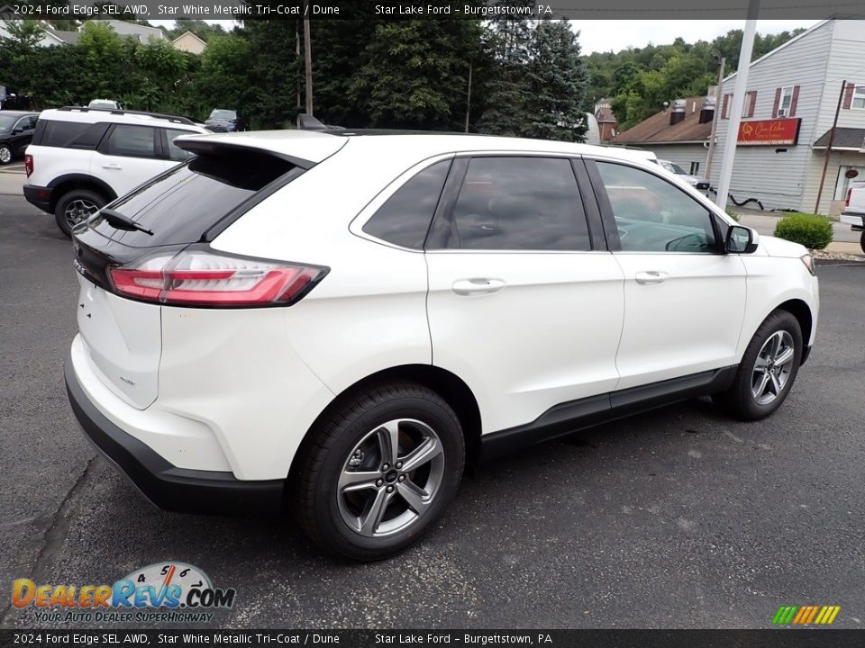 2024 Ford Edge SEL AWD Star White Metallic Tri-Coat / Dune Photo #5