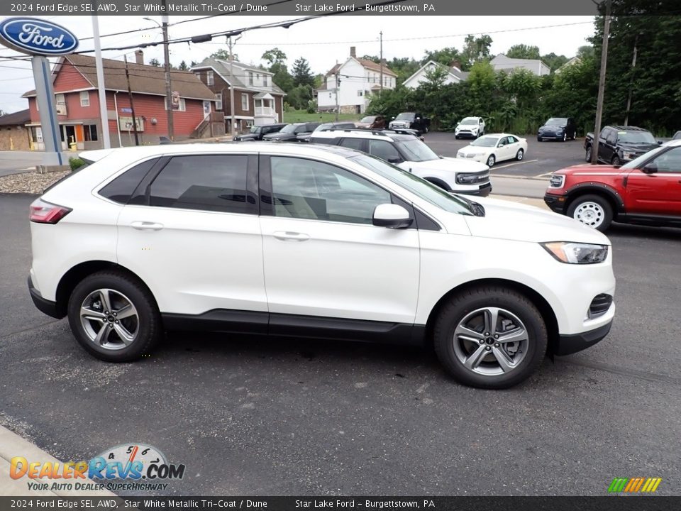 Star White Metallic Tri-Coat 2024 Ford Edge SEL AWD Photo #6