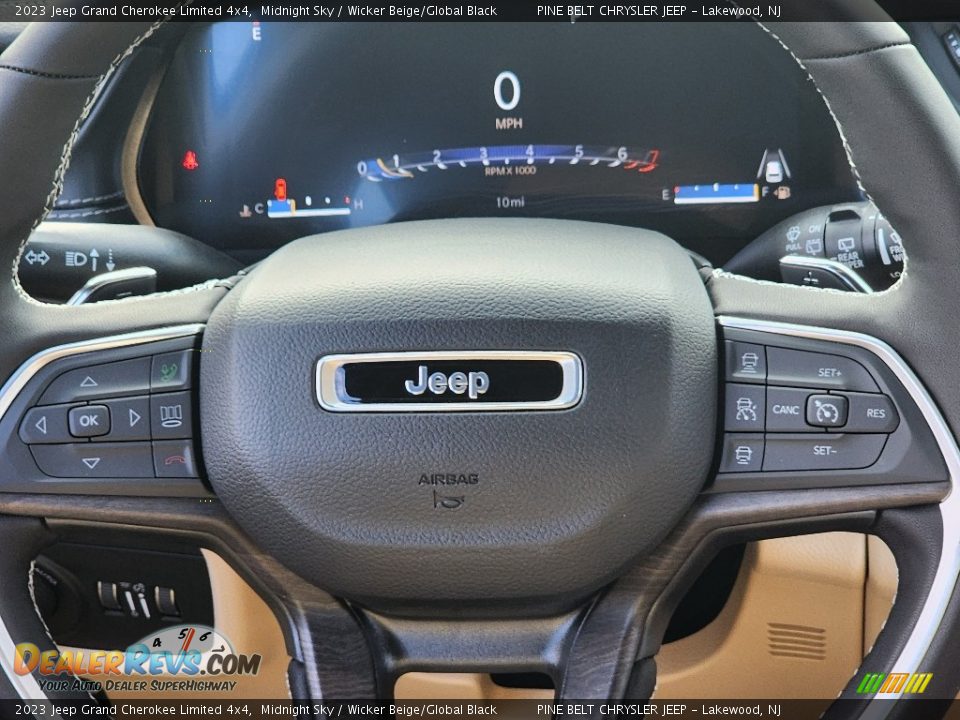 2023 Jeep Grand Cherokee Limited 4x4 Midnight Sky / Wicker Beige/Global Black Photo #13