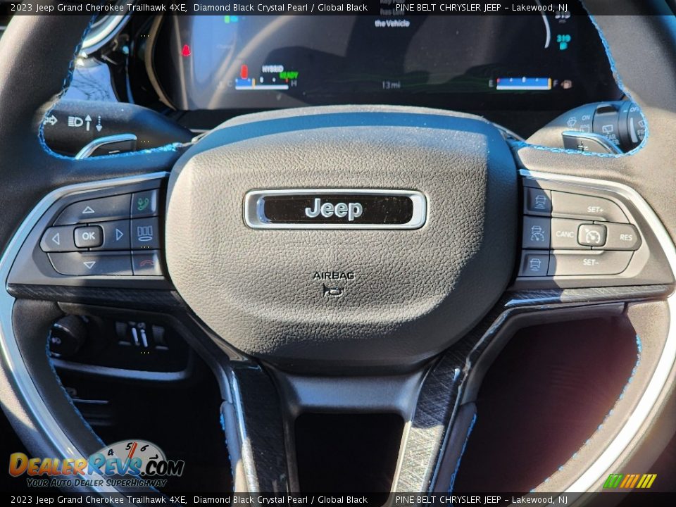 2023 Jeep Grand Cherokee Trailhawk 4XE Diamond Black Crystal Pearl / Global Black Photo #13