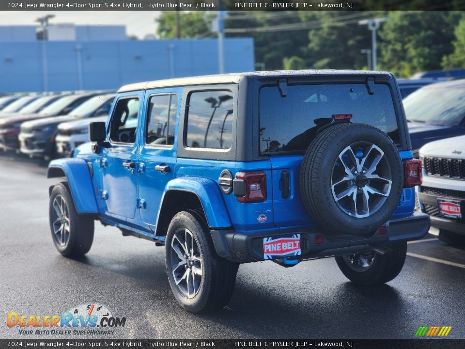 2024 Jeep Wrangler 4-Door Sport S 4xe Hybrid Hydro Blue Pearl / Black Photo #4