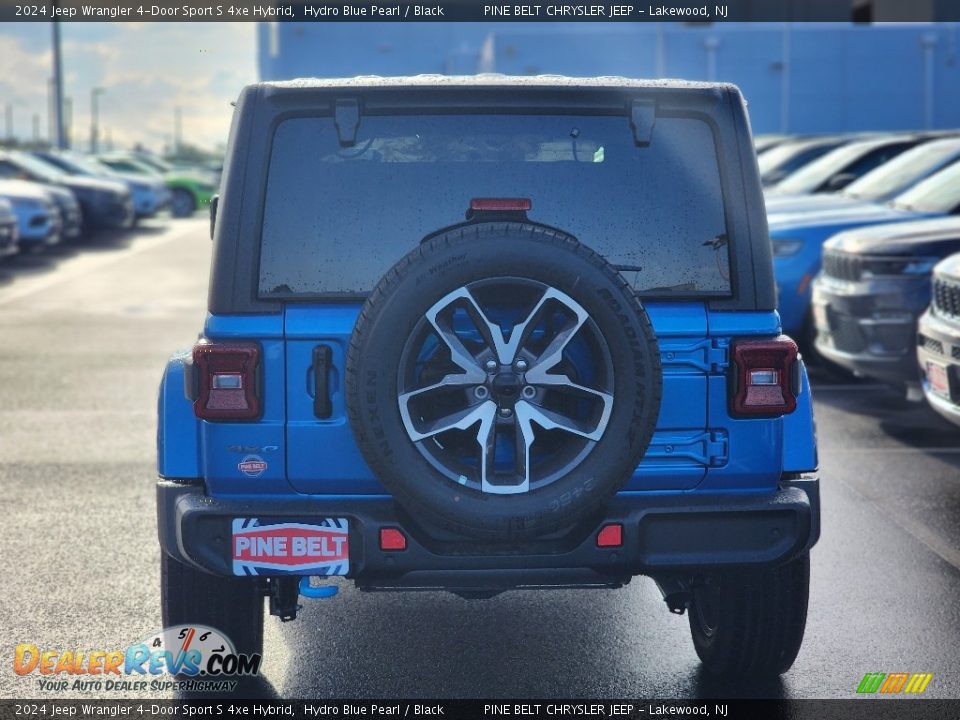 2024 Jeep Wrangler 4-Door Sport S 4xe Hybrid Hydro Blue Pearl / Black Photo #6