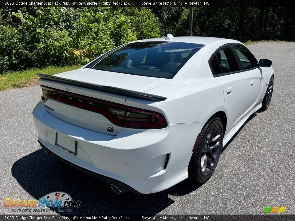 2023 Dodge Charger Scat Pack Plus White Knuckle / Ruby Red/Black Photo #6