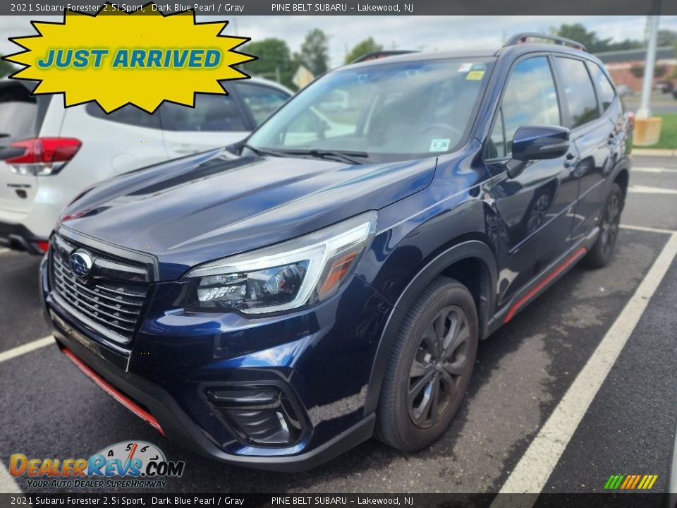 2021 Subaru Forester 2.5i Sport Dark Blue Pearl / Gray Photo #1