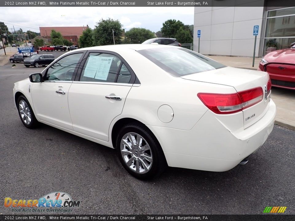 2012 Lincoln MKZ FWD White Platinum Metallic Tri-Coat / Dark Charcoal Photo #3