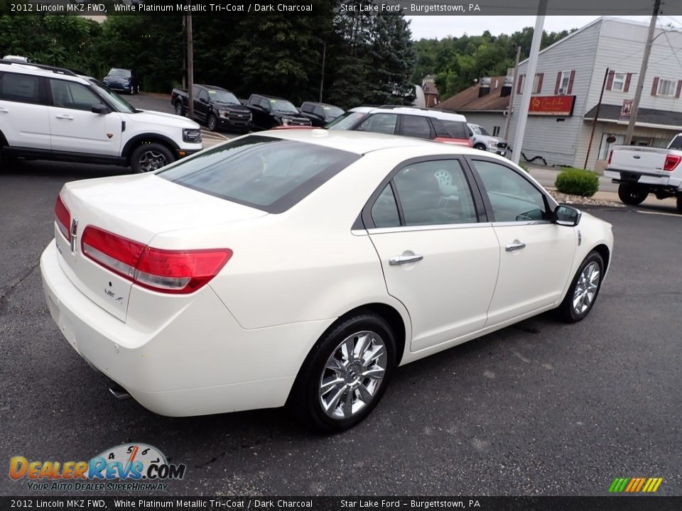 2012 Lincoln MKZ FWD White Platinum Metallic Tri-Coat / Dark Charcoal Photo #5