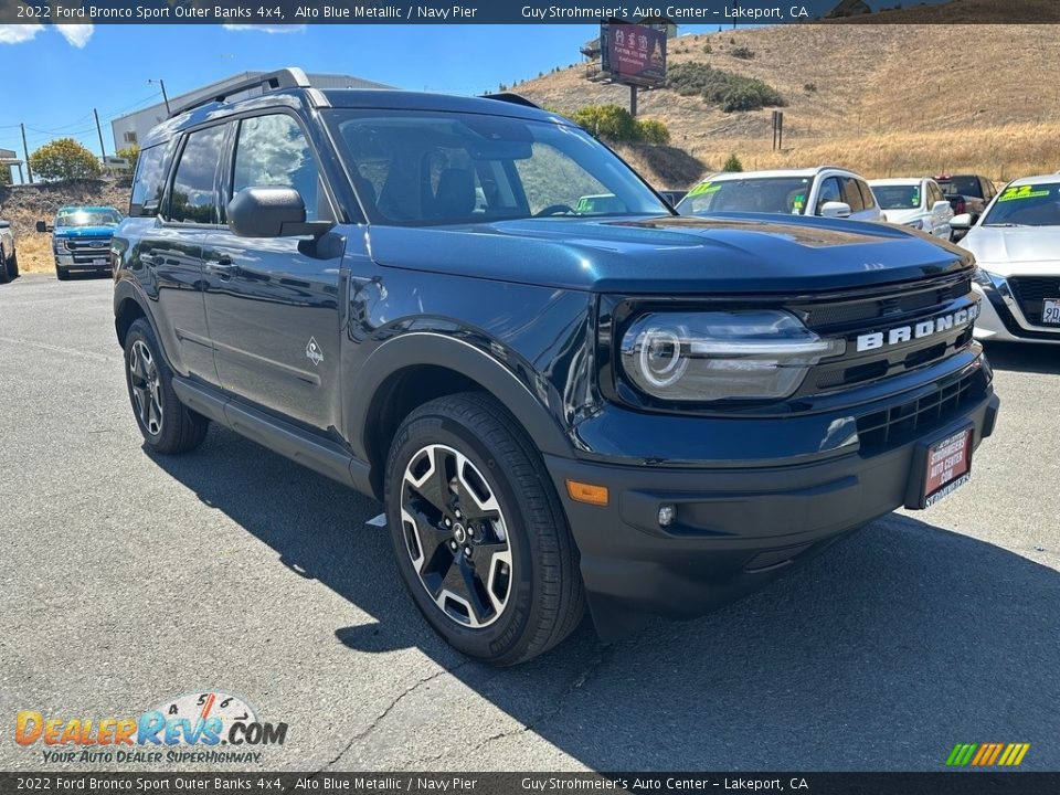 2022 Ford Bronco Sport Outer Banks 4x4 Alto Blue Metallic / Navy Pier Photo #1