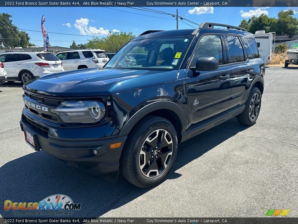 2022 Ford Bronco Sport Outer Banks 4x4 Alto Blue Metallic / Navy Pier Photo #3