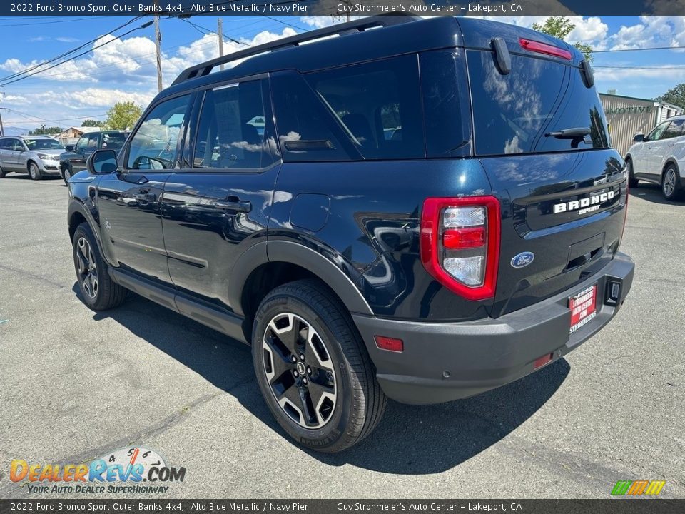 2022 Ford Bronco Sport Outer Banks 4x4 Alto Blue Metallic / Navy Pier Photo #4