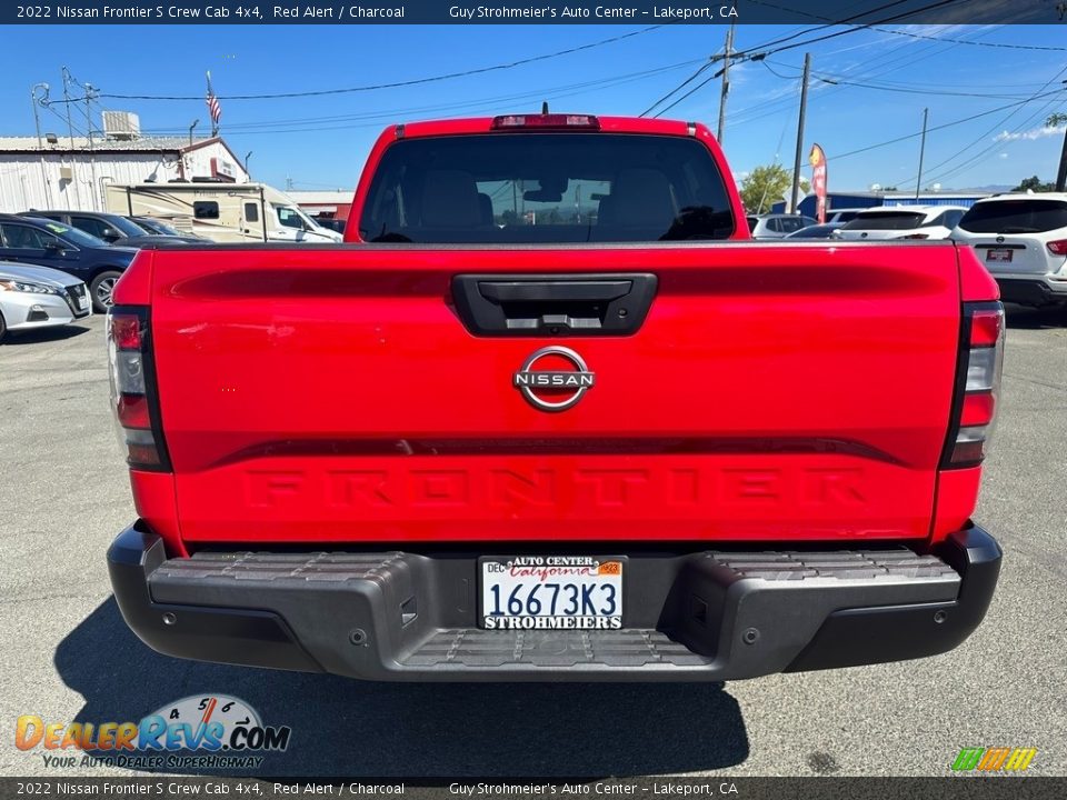 2022 Nissan Frontier S Crew Cab 4x4 Red Alert / Charcoal Photo #5