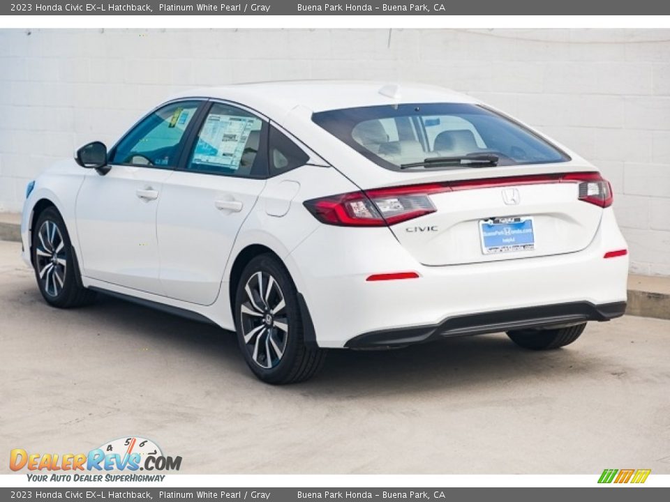 2023 Honda Civic EX-L Hatchback Platinum White Pearl / Gray Photo #2