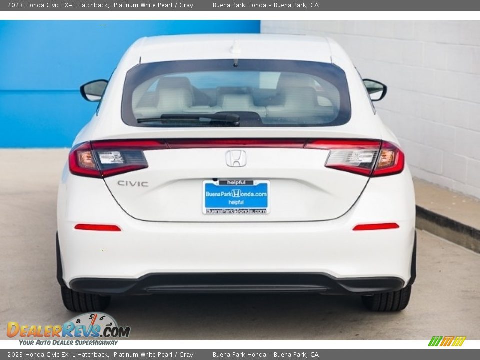2023 Honda Civic EX-L Hatchback Platinum White Pearl / Gray Photo #5