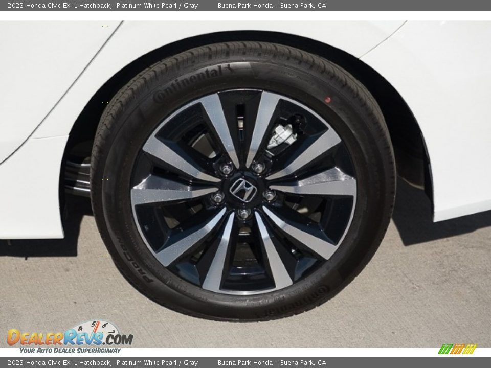 2023 Honda Civic EX-L Hatchback Platinum White Pearl / Gray Photo #12