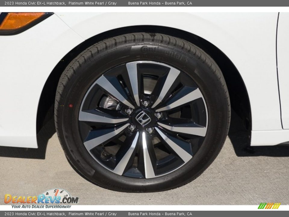 2023 Honda Civic EX-L Hatchback Platinum White Pearl / Gray Photo #13