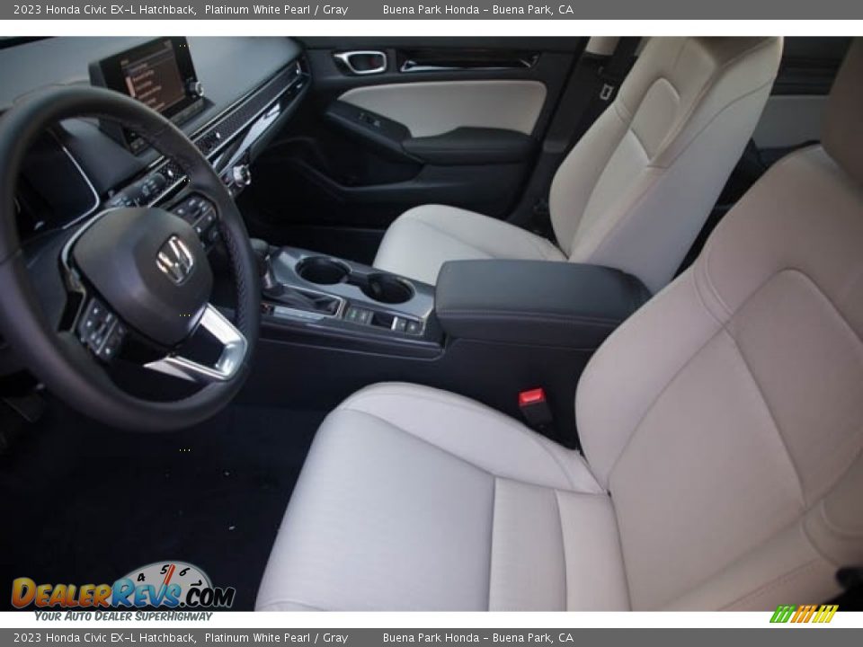 2023 Honda Civic EX-L Hatchback Platinum White Pearl / Gray Photo #15