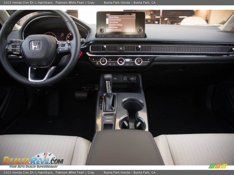 2023 Honda Civic EX-L Hatchback Platinum White Pearl / Gray Photo #17