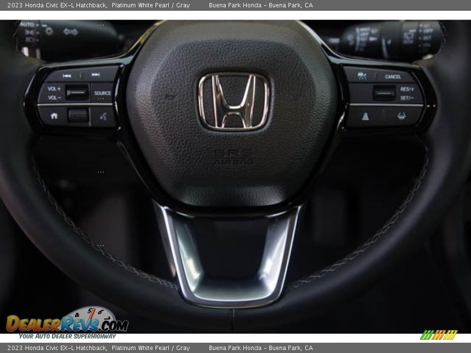 2023 Honda Civic EX-L Hatchback Platinum White Pearl / Gray Photo #19