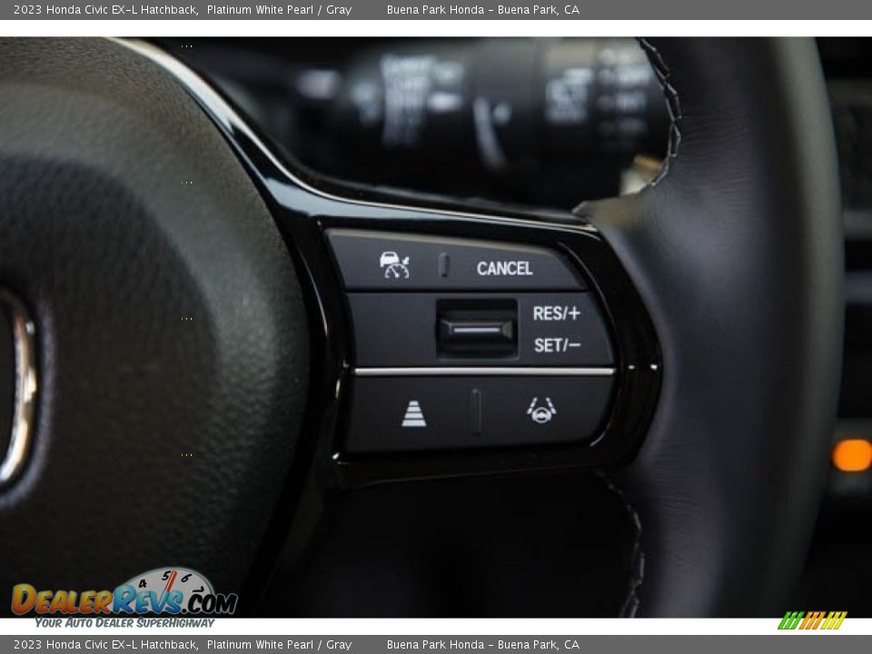 2023 Honda Civic EX-L Hatchback Platinum White Pearl / Gray Photo #21