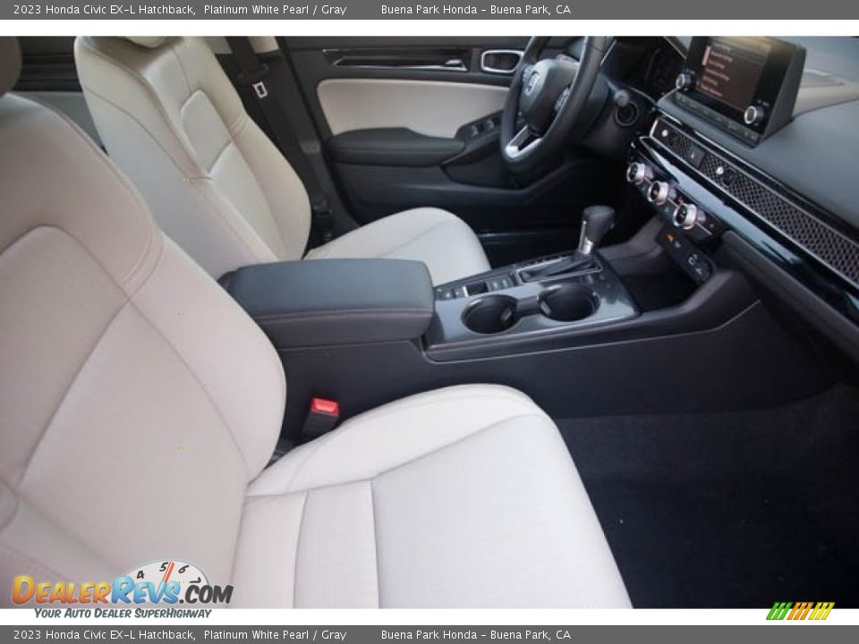 2023 Honda Civic EX-L Hatchback Platinum White Pearl / Gray Photo #30