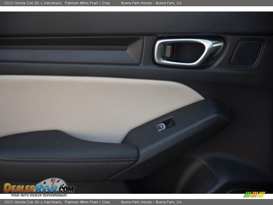 2023 Honda Civic EX-L Hatchback Platinum White Pearl / Gray Photo #35