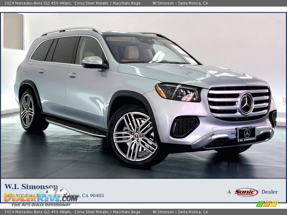 2024 Mercedes-Benz GLS 450 4Matic Cirrus Silver Metallic / Macchiato Beige Photo #1