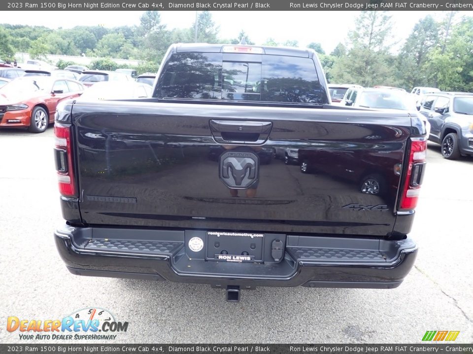 2023 Ram 1500 Big Horn Night Edition Crew Cab 4x4 Diamond Black Crystal Pearl / Black Photo #4