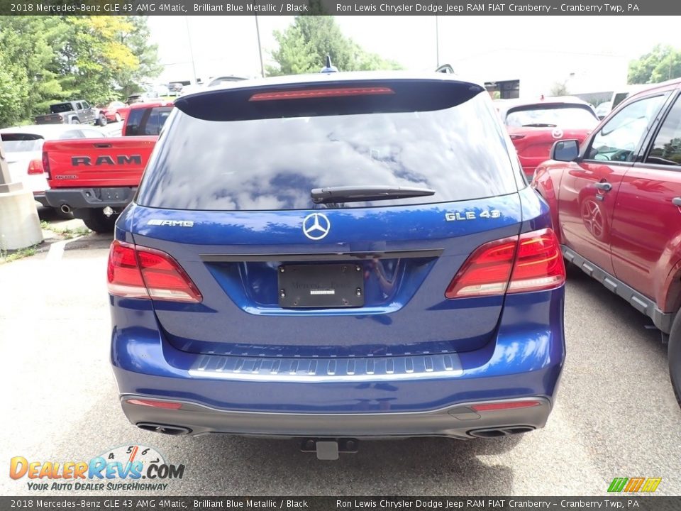 2018 Mercedes-Benz GLE 43 AMG 4Matic Brilliant Blue Metallic / Black Photo #4