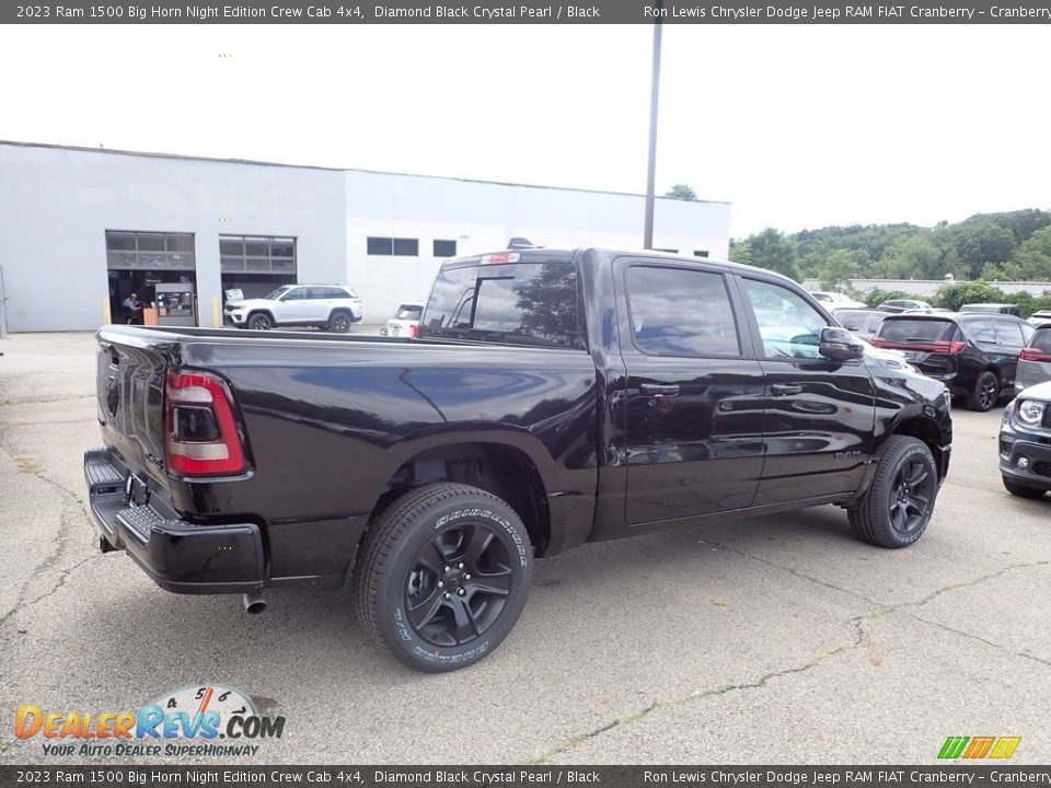 2023 Ram 1500 Big Horn Night Edition Crew Cab 4x4 Diamond Black Crystal Pearl / Black Photo #5