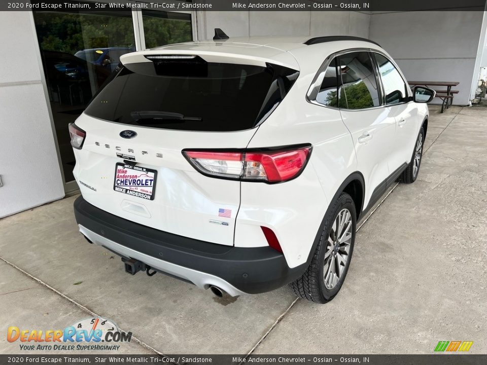 2020 Ford Escape Titanium Star White Metallic Tri-Coat / Sandstone Photo #7