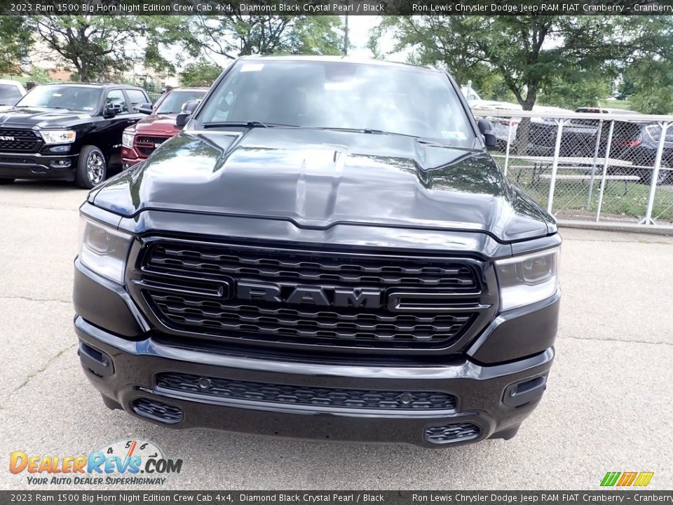 2023 Ram 1500 Big Horn Night Edition Crew Cab 4x4 Diamond Black Crystal Pearl / Black Photo #8