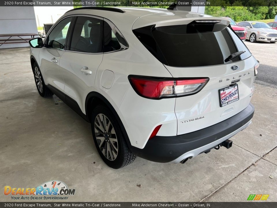 2020 Ford Escape Titanium Star White Metallic Tri-Coat / Sandstone Photo #10