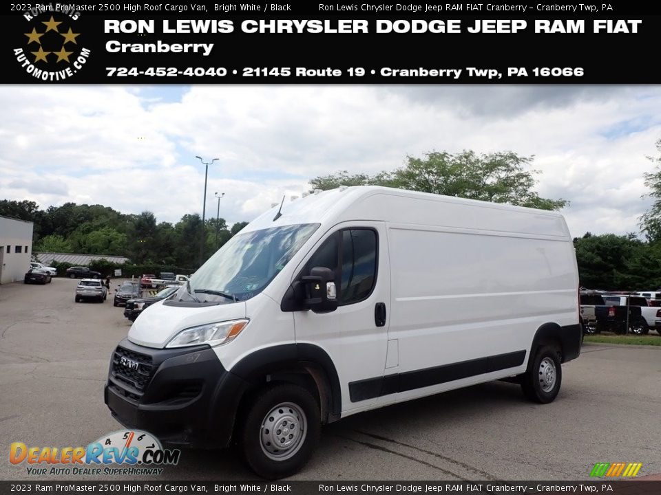 2023 Ram ProMaster 2500 High Roof Cargo Van Bright White / Black Photo #1