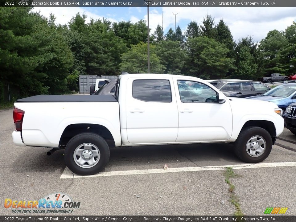 2022 Toyota Tacoma SR Double Cab 4x4 Super White / Cement Gray Photo #3