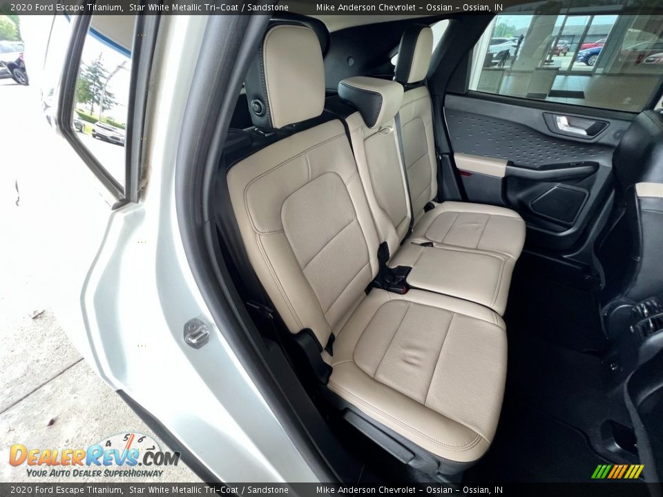 2020 Ford Escape Titanium Star White Metallic Tri-Coat / Sandstone Photo #25