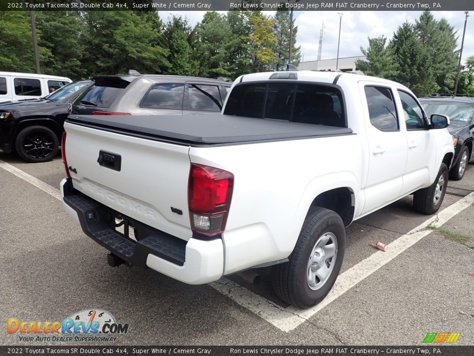 2022 Toyota Tacoma SR Double Cab 4x4 Super White / Cement Gray Photo #4