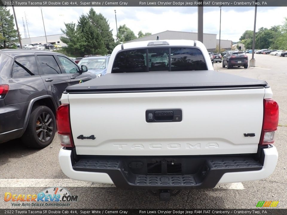 2022 Toyota Tacoma SR Double Cab 4x4 Super White / Cement Gray Photo #5