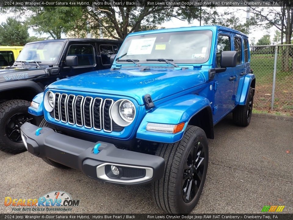 2024 Jeep Wrangler 4-Door Sahara 4xe Hybrid Hydro Blue Pearl / Black Photo #2