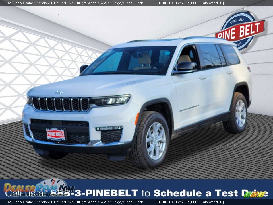 2023 Jeep Grand Cherokee L Limited 4x4 Bright White / Wicker Beige/Global Black Photo #1