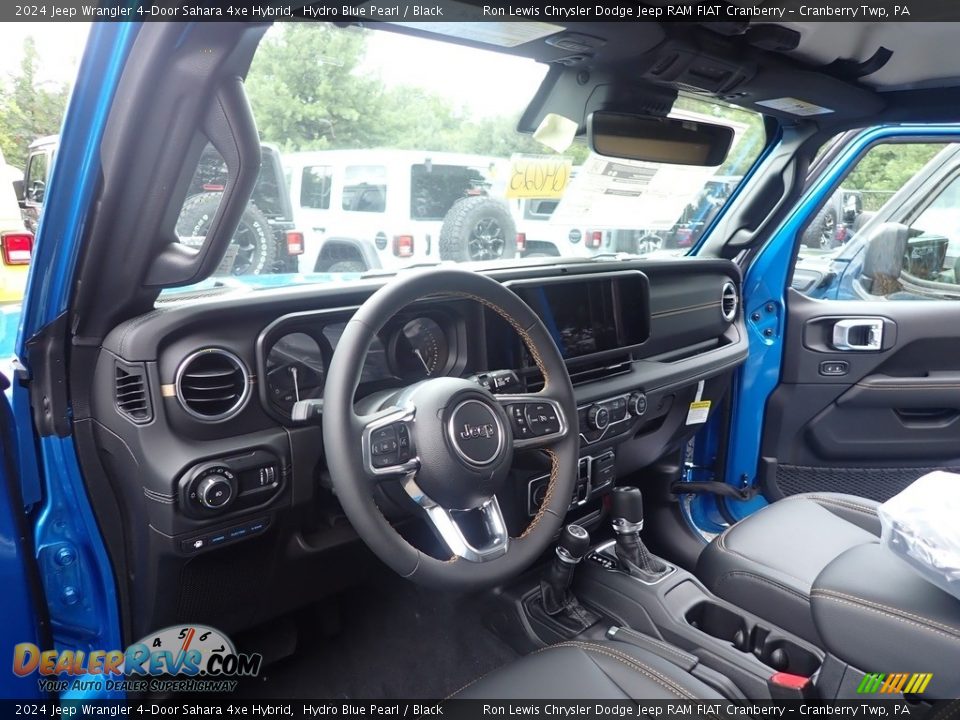 2024 Jeep Wrangler 4-Door Sahara 4xe Hybrid Hydro Blue Pearl / Black Photo #10