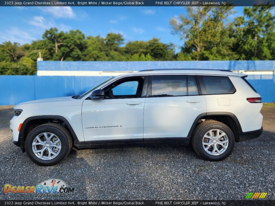 2023 Jeep Grand Cherokee L Limited 4x4 Bright White / Wicker Beige/Global Black Photo #3