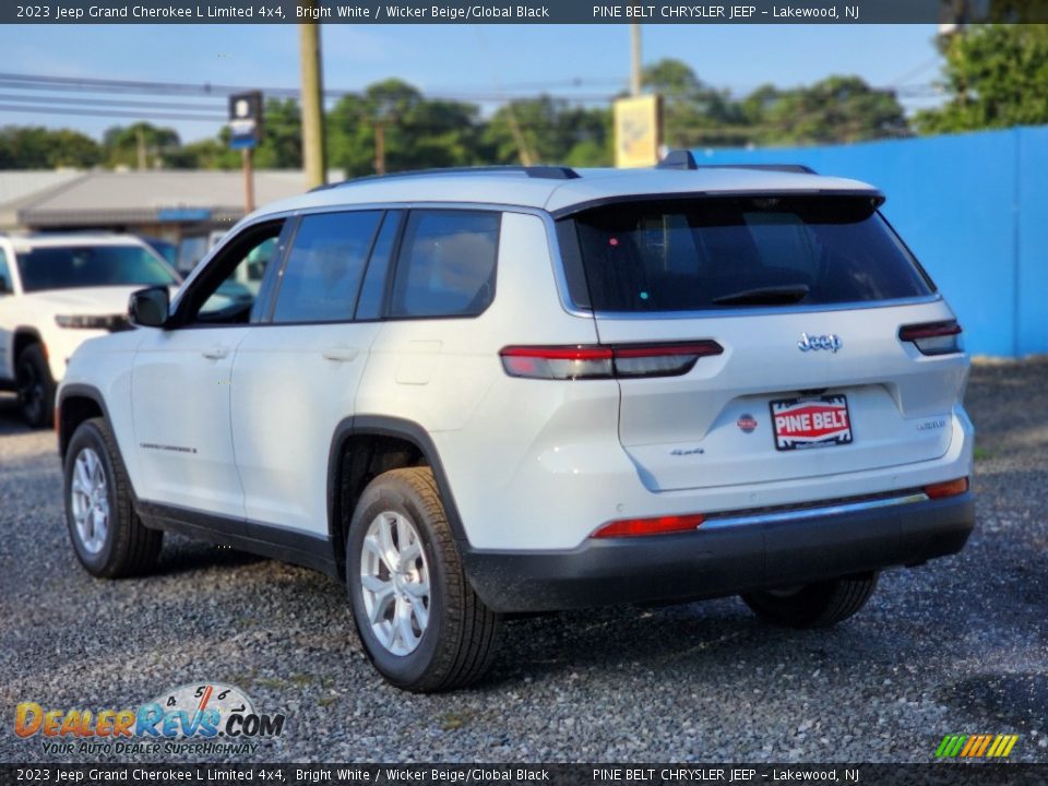 2023 Jeep Grand Cherokee L Limited 4x4 Bright White / Wicker Beige/Global Black Photo #4