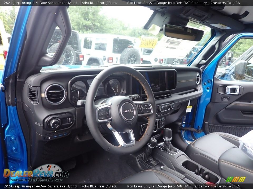 2024 Jeep Wrangler 4-Door Sahara 4xe Hybrid Hydro Blue Pearl / Black Photo #13