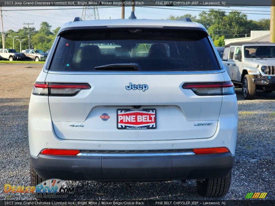 2023 Jeep Grand Cherokee L Limited 4x4 Bright White / Wicker Beige/Global Black Photo #6