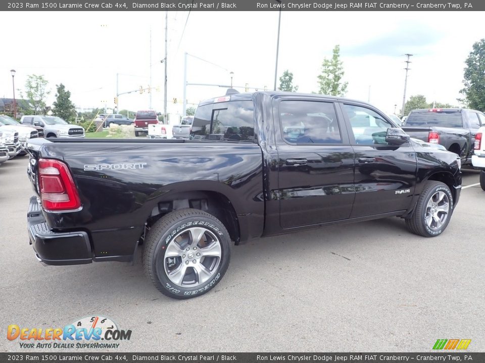 2023 Ram 1500 Laramie Crew Cab 4x4 Diamond Black Crystal Pearl / Black Photo #5