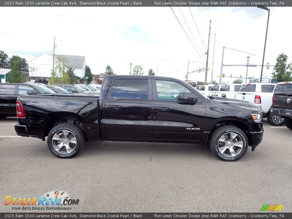 2023 Ram 1500 Laramie Crew Cab 4x4 Diamond Black Crystal Pearl / Black Photo #6