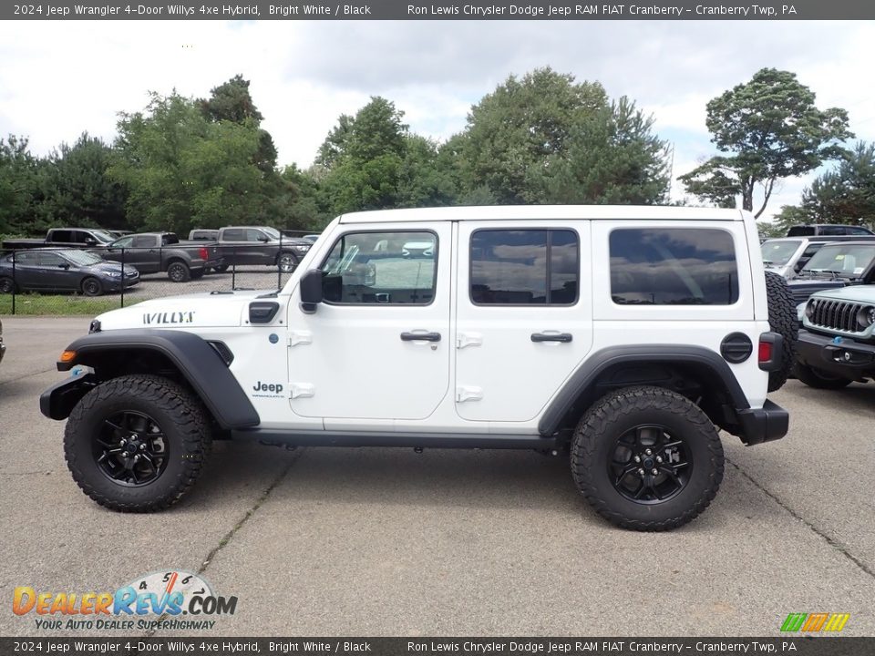 2024 Jeep Wrangler 4-Door Willys 4xe Hybrid Bright White / Black Photo #2