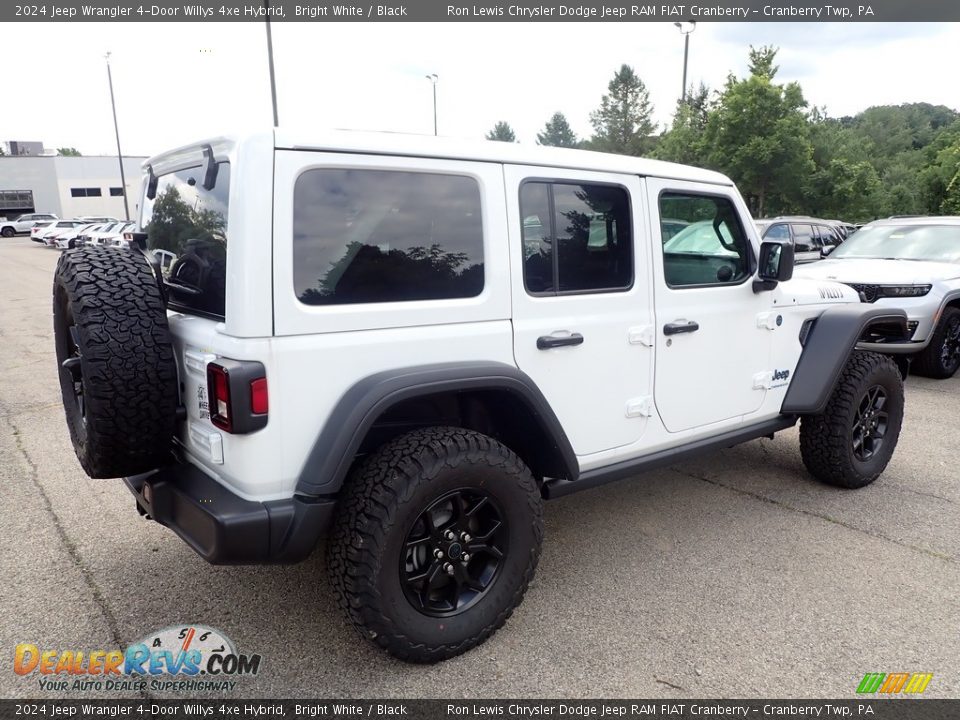 2024 Jeep Wrangler 4-Door Willys 4xe Hybrid Bright White / Black Photo #5