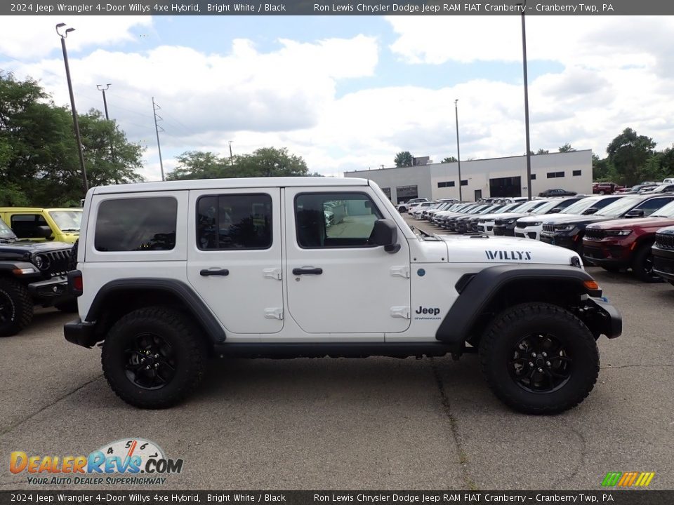 2024 Jeep Wrangler 4-Door Willys 4xe Hybrid Bright White / Black Photo #6