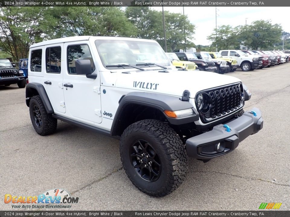 2024 Jeep Wrangler 4-Door Willys 4xe Hybrid Bright White / Black Photo #7