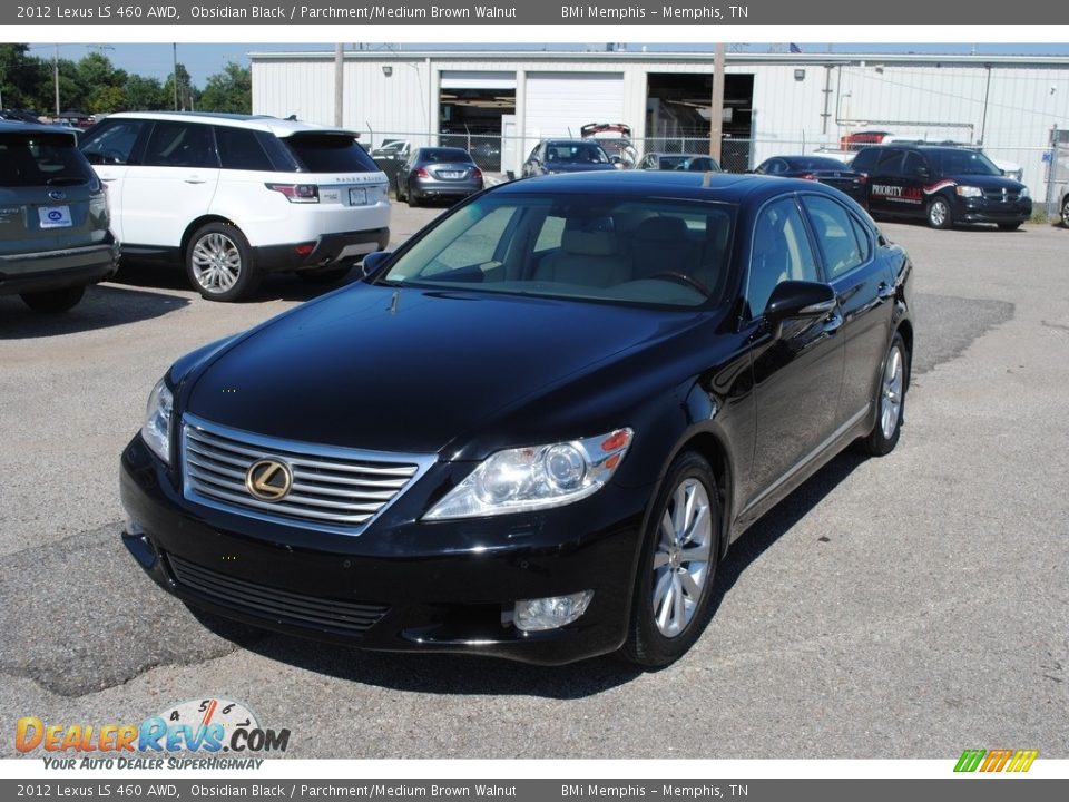 2012 Lexus LS 460 AWD Obsidian Black / Parchment/Medium Brown Walnut Photo #1